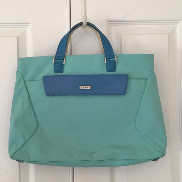 Tumi Bags Tumi Turquoise Large Hand Bag Poshmark